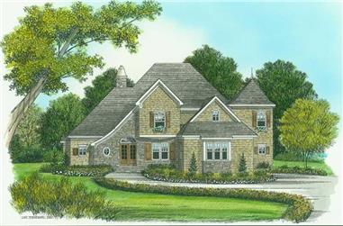 5-Bedroom, 3011 Sq Ft Country House Plan - 127-1023 - Front Exterior
