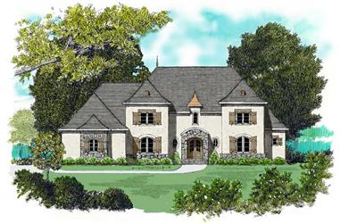 4-Bedroom, 3928 Sq Ft Country House Plan - 127-1024 - Front Exterior