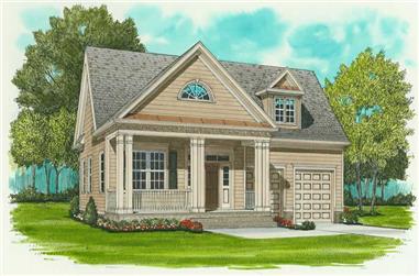 3-Bedroom, 1728 Sq Ft Farmhouse House Plan - 127-1031 - Front Exterior