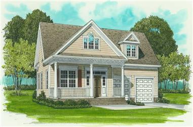 3-Bedroom, 1728 Sq Ft Farmhouse House Plan - 127-1038 - Front Exterior