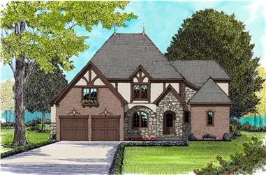 4-Bedroom, 3910 Sq Ft French Home Plan - 127-1066 - Main Exterior
