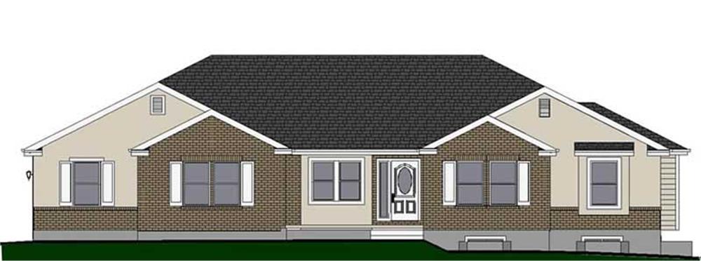 Front elevation of Small House Plans home (ThePlanCollection: House Plan #129-1006)