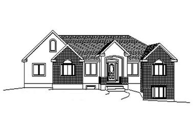 3-Bedroom, 1708 Sq Ft Contemporary Home Plan - 129-1021 - Main Exterior