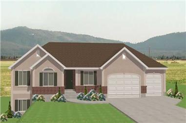 3-Bedroom, 1681 Sq Ft Contemporary Home Plan - 129-1029 - Main Exterior