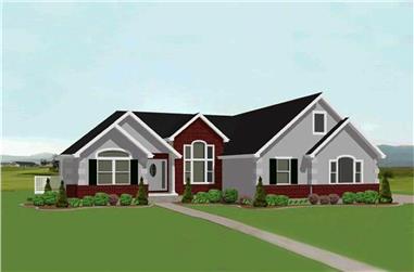 5-Bedroom, 2318 Sq Ft Country House Plan - 129-1032 - Front Exterior