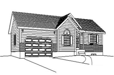 2-Bedroom, 908 Sq Ft Contemporary Home Plan - 129-1034 - Main Exterior