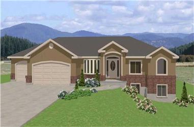 3-Bedroom, 2045 Sq Ft Contemporary Home Plan - 129-1043 - Main Exterior