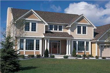 3-Bedroom, 2432 Sq Ft Colonial House Plan - 131-1006 - Front Exterior