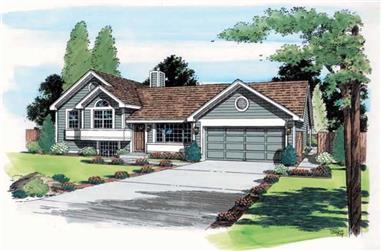 3-Bedroom, 984 Sq Ft Contemporary House Plan - 131-1014 - Front Exterior