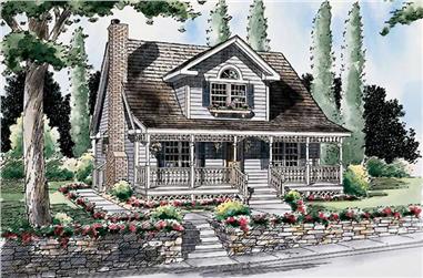 3-Bedroom, 1470 Sq Ft Country House Plan - 131-1016 - Front Exterior