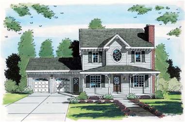 3-Bedroom, 1822 Sq Ft Country House Plan - 131-1018 - Front Exterior