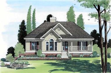 3-Bedroom, 1821 Sq Ft Country Home Plan - 131-1028 - Main Exterior