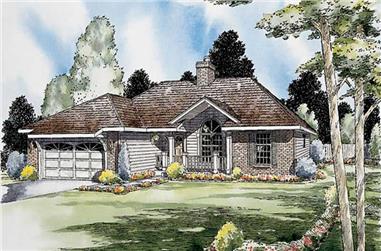 3-Bedroom, 1568 Sq Ft Contemporary House Plan - 131-1042 - Front Exterior