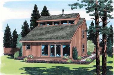 2-Bedroom, 1210 Sq Ft Contemporary House Plan - 131-1051 - Front Exterior