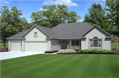 2-Bedroom, 1738 Sq Ft Small House Plans - 131-1060 - Front Exterior