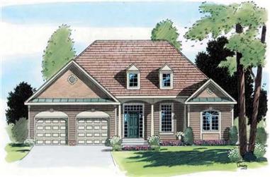 1-Bedroom, 1772 Sq Ft Cape Cod House Plan - 131-1070 - Front Exterior