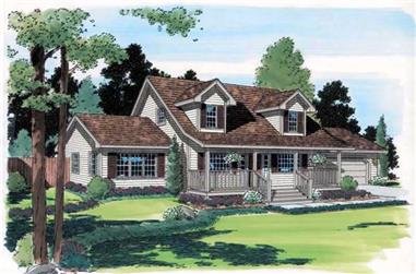 3-Bedroom, 1712 Sq Ft Cape Cod House Plan - 131-1076 - Front Exterior