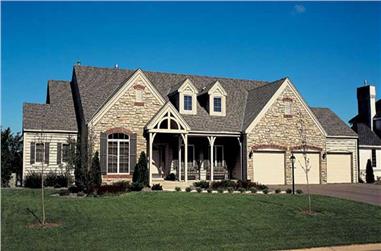 4-Bedroom, 3947 Sq Ft Country House Plan - 131-1079 - Front Exterior