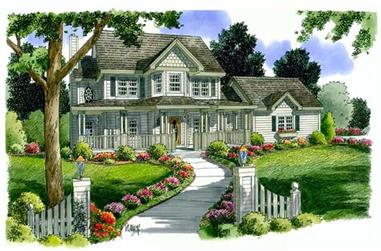 4-Bedroom, 2426 Sq Ft Country House Plan - 131-1087 - Front Exterior
