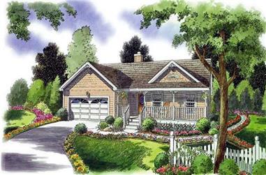 3-Bedroom, 1539 Sq Ft Country House Plan - 131-1089 - Front Exterior