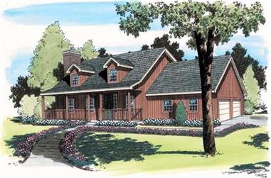 3-Bedroom, 1954 Sq Ft Cape Cod House Plan - 131-1095 - Front Exterior