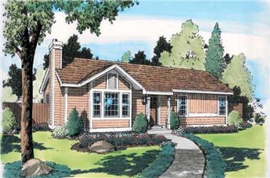 3-Bedroom, 1268 Sq Ft Ranch House Plan - 131-1097 - Front Exterior