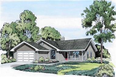 3-Bedroom, 1748 Sq Ft Country House Plan - 131-1100 - Front Exterior