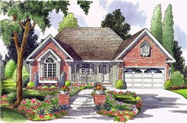 2-Bedroom, 1771 Sq Ft Small House Plans - 131-1104 - Front Exterior