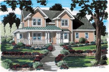 4-Bedroom, 2226 Sq Ft Country House Plan - 131-1118 - Front Exterior