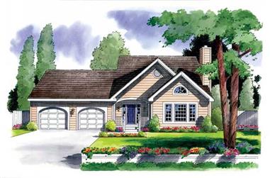 2-Bedroom, 1741 Sq Ft Ranch House Plan - 131-1122 - Front Exterior