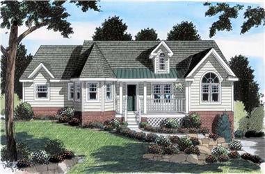 3-Bedroom, 1990 Sq Ft Country House Plan - 131-1125 - Front Exterior