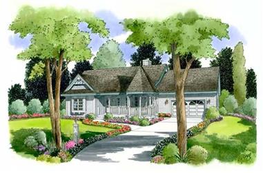 3-Bedroom, 1452 Sq Ft Ranch House Plan - 131-1133 - Front Exterior