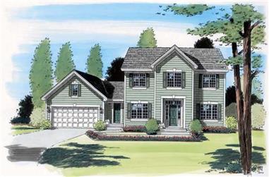 4-Bedroom, 2342 Sq Ft Colonial House Plan - 131-1137 - Front Exterior