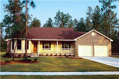 3-Bedroom, 1583 Sq Ft Country Home Plan - 131-1145 - Main Exterior