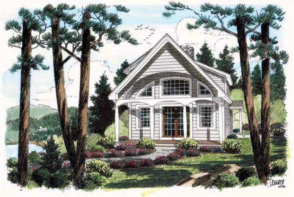 Front elevation of Vacation Homes home (ThePlanCollection: House Plan #131-1147)