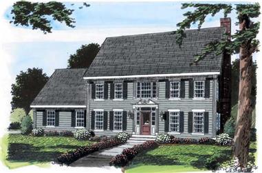 4-Bedroom, 2616 Sq Ft Colonial Home Plan - 131-1152 - Main Exterior