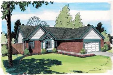3-Bedroom, 1642 Sq Ft Country Home Plan - 131-1160 - Main Exterior