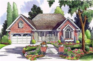 3-Bedroom, 1837 Sq Ft Country House Plan - 131-1165 - Front Exterior