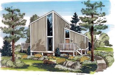 2-Bedroom, 1038 Sq Ft Contemporary Home Plan - 131-1173 - Main Exterior