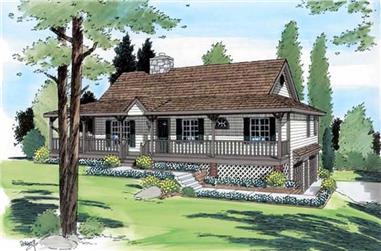 3-Bedroom, 1741 Sq Ft Country Home Plan - 131-1179 - Main Exterior