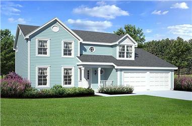 4-Bedroom, 2143 Sq Ft Country House Plan - 131-1181 - Front Exterior