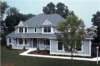 4-Bedroom, 4217 Sq Ft Country House Plan - 131-1184 - Front Exterior