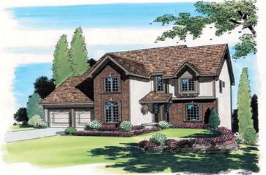 4-Bedroom, 2950 Sq Ft Traditional House Plan - 131-1191 - Front Exterior