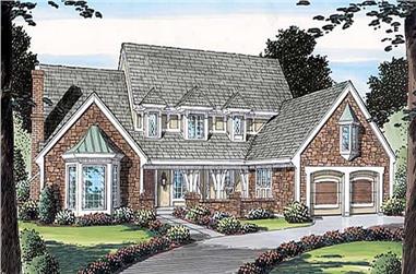 4-Bedroom, 3440 Sq Ft Country House Plan - 131-1193 - Front Exterior