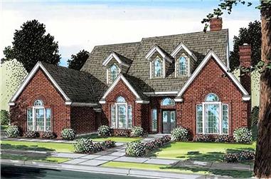 5-Bedroom, 3935 Sq Ft Cape Cod House Plan - 131-1196 - Front Exterior