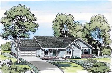 3-Bedroom, 1682 Sq Ft Contemporary Home Plan - 131-1198 - Main Exterior