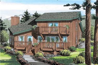 3-Bedroom, 1908 Sq Ft Vacation Homes House Plan - 131-1204 - Front Exterior