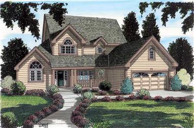 4-Bedroom, 2257 Sq Ft Colonial Home Plan - 131-1210 - Main Exterior