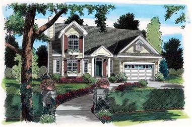 3-Bedroom, 2102 Sq Ft Colonial Home Plan - 131-1217 - Main Exterior