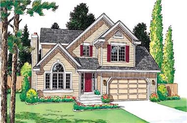 3-Bedroom, 1785 Sq Ft Country Home Plan - 131-1235 - Main Exterior